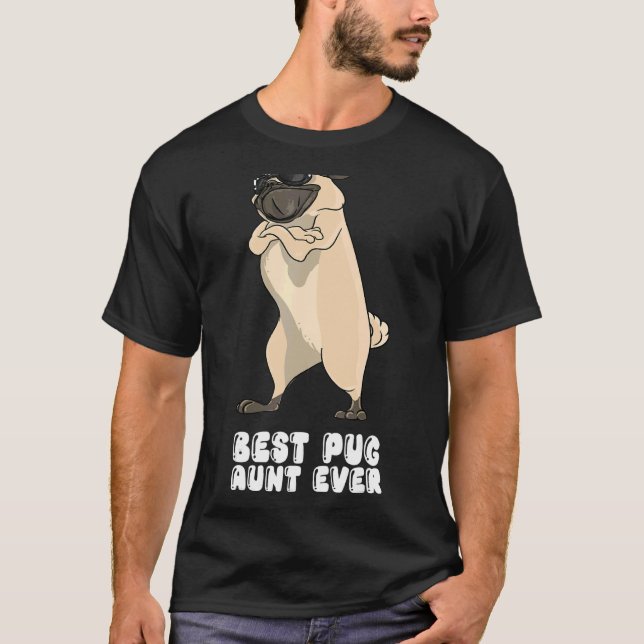 T-shirt Meilleure Tante de Pug Ever (Devant)