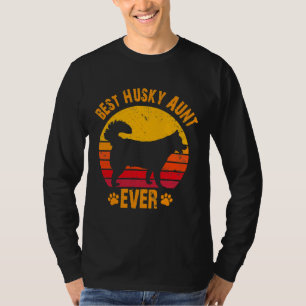 T-shirt Meilleure Tante Husky Jamais Drôle Tante