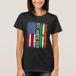 T-shirt Meilleure tante Jour des Mères Niger Us Drapeau Re