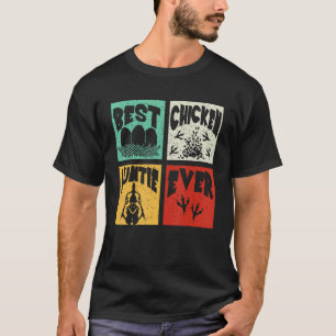 T-shirt Meilleure Tatie de Poulet Rétro Vintage Fermier Fa