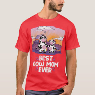 T-shirt Meilleure vache maman toujours mignonne vache amou