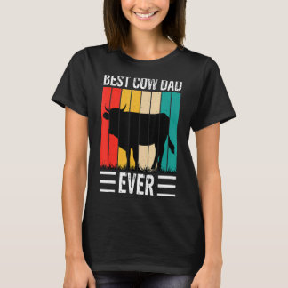T-shirt Meilleure vache Papa Ever Vache Ferme agricole Rét