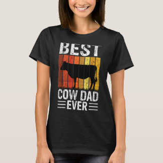 T-shirt Meilleure vache Papa Ever Vache Ferme agricole Rét