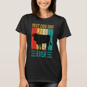 T-shirt Meilleure vache Papa Ever Vache Ferme agricole Rét