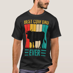 T-shirt Meilleure vache Papa Ever Vache Ferme agricole Rét