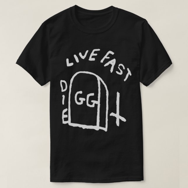 T-shirt Meilleure Vente - Allin GG Allin Blanc Et Noir Ess (Design devant)
