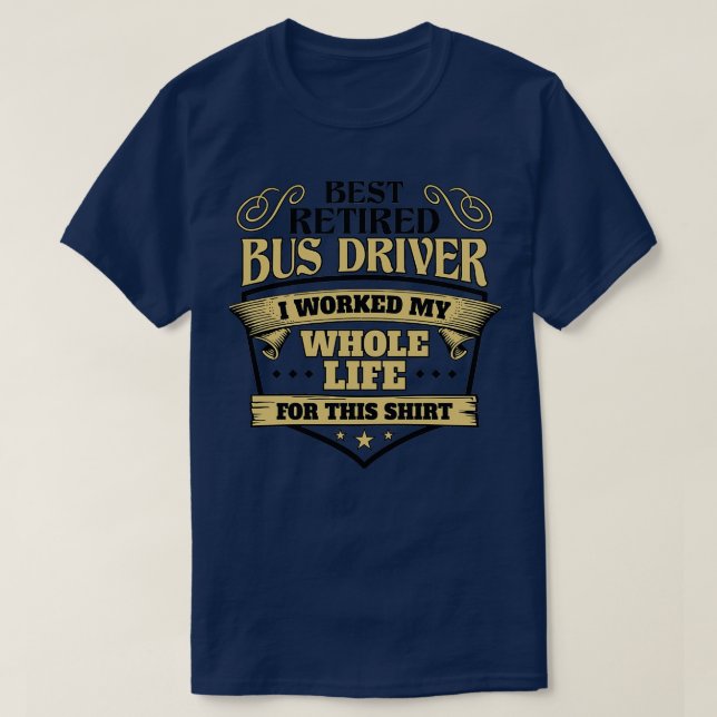 T-shirt Meilleure version lumière du conducteur de bus ret (Design devant)