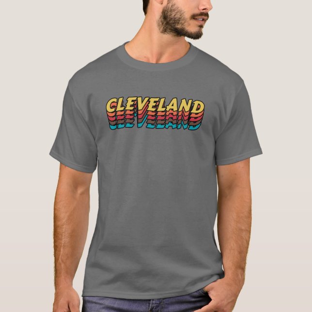 T-shirt Meilleure ville pour visiter Cleveland - Nom de la (Devant)