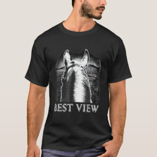 T-shirt Meilleure vue cheval Juste une fille qui aime les