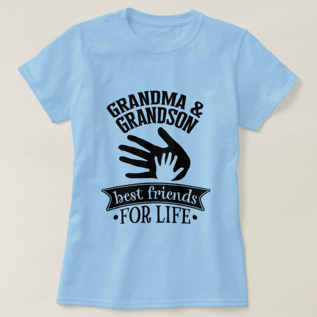 T-shirt Meilleures amies grand-mère petit-fils  (Design devant)