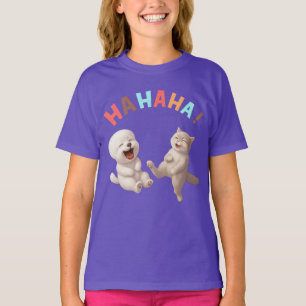 T-shirt Meilleures amies qui rient : HAHAHA ! Art de Bicho