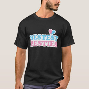 T-shirt MEILLEURES BESTIES avec les coeurs mignons BFF mei