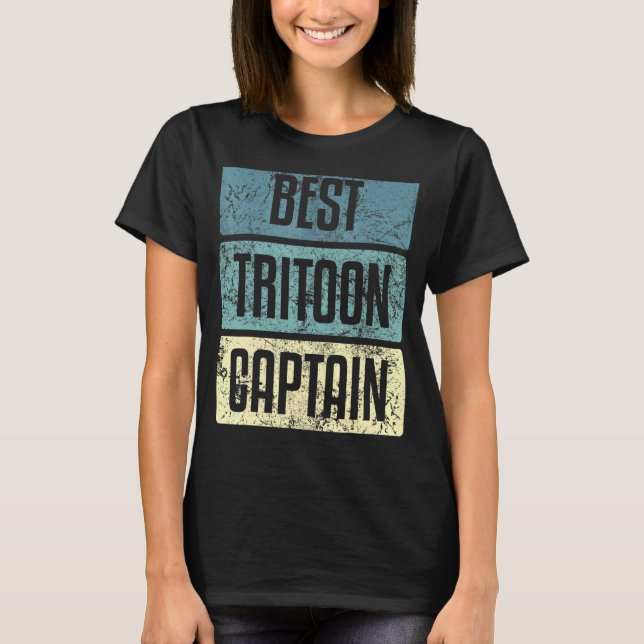 T-shirt Meilleures citations de bateau de capitaine de Tri (Devant)