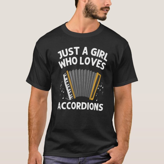 T-shirt Meilleures Conception D'Accordéon Pour Les Filles  (Devant)