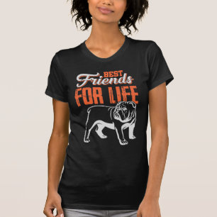 T-shirt Meilleurs amis anglais de bouledogue pendant la