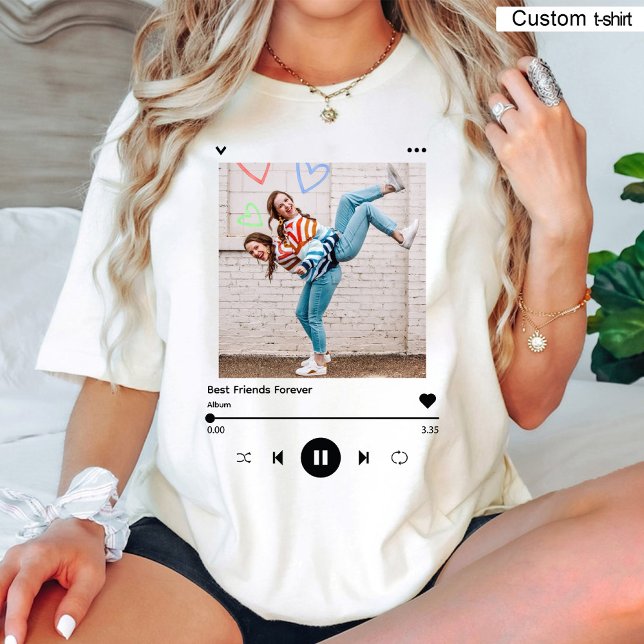 T-shirt Meilleurs amis branchés Anniversaire Photo Album C (Trendy Best Friends Birthday Photo Album Cover T-Shirt)