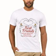 T-shirt Meilleurs Amis Cœur Mains