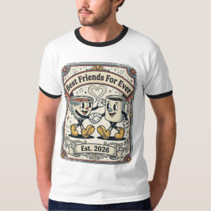 T-Shirt Meilleurs amis de dessin animé pour toujou