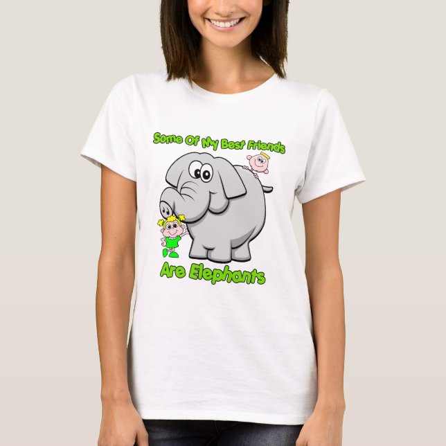 T-shirt Meilleurs amis d'éléphant (Devant)