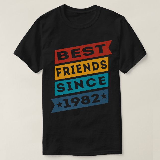 T-shirt Meilleurs Amis Depuis 1982 BFF Besties (Design devant)