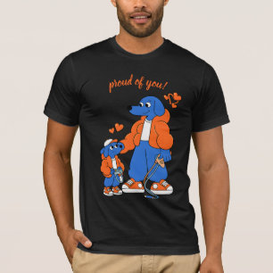 T-shirt Meilleurs amis : Duo de Blue Dog père et fils ( Or