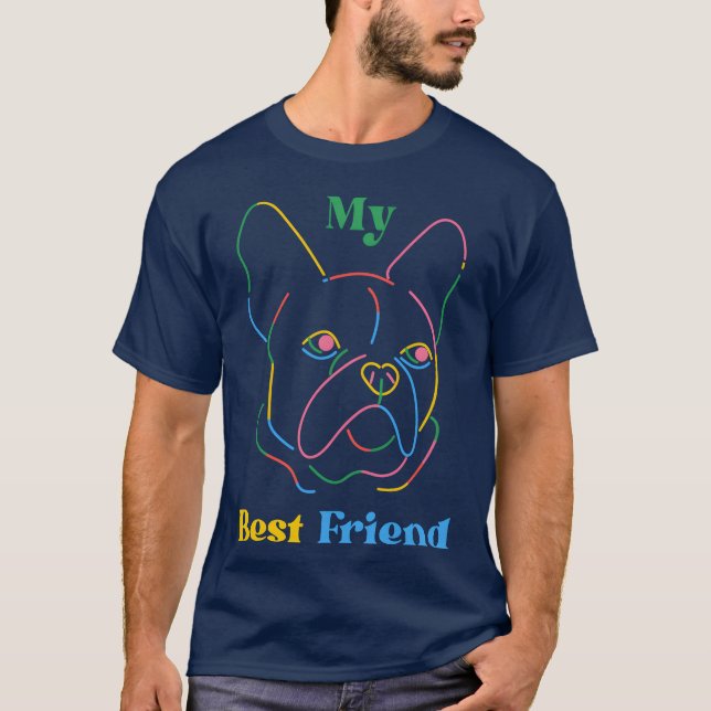 T-shirt Meilleurs amis Fille de chien (Devant)