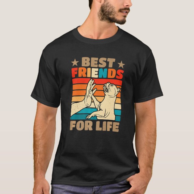 T-shirt Meilleurs Amis Pour La Vie Propriétaire Chien Bull (Devant)