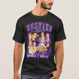 T-shirt Meilleurs amis rétro Y2K Bootleg violet BFF Rap T-