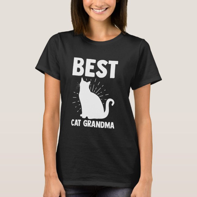 T-shirt meilleurs animaux de grand-mère de chat (Devant)