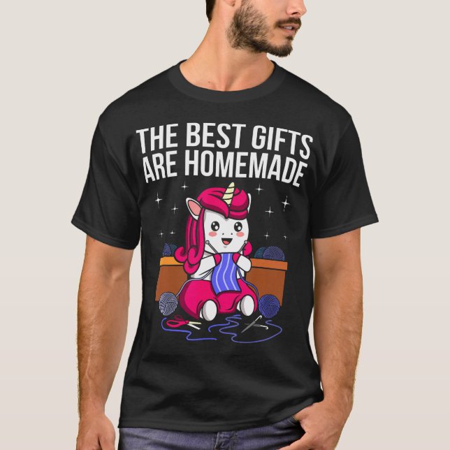T-shirt Meilleurs Cadeaux Sont Faits Maison Couture Croche (Devant)
