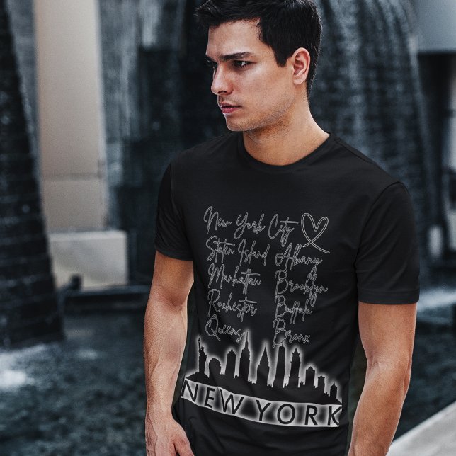 T-shirt Meilleurs endroits à visiter à New York cool Graph (Créateur téléchargé)