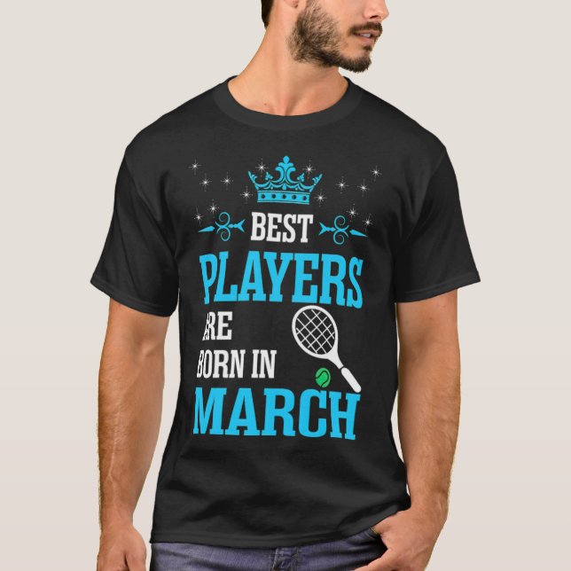 T-shirt Meilleurs joueurs sont nés En mars badminton cadea (Devant)