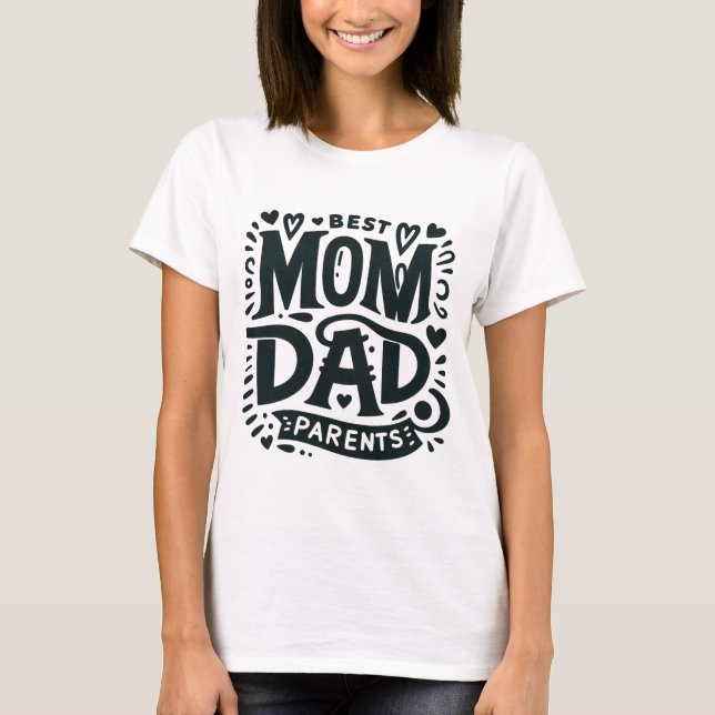 T-shirt Meilleurs parents maman et papa (Devant)