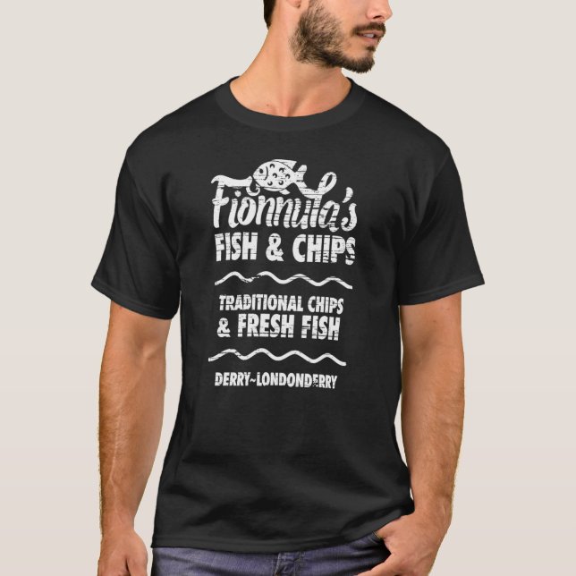 T-shirt Meilleurs poissons et croustilles en Irlande du No (Devant)