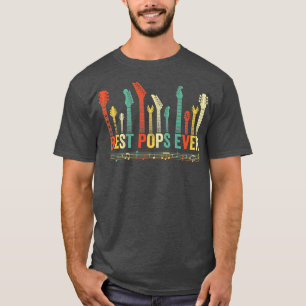 T-shirt Meilleurs Pops Jamais Guitariste Amoureux Drôle Pè