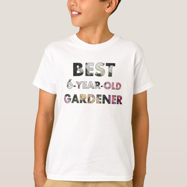 T-shirt Meilleurs Roses de jardinier de 6 ans (© Mira) (Devant)