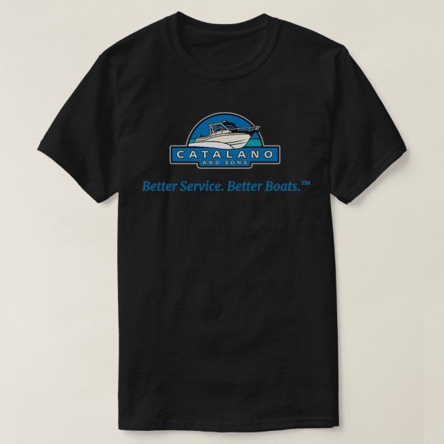 T-shirt Meilleurs Services Bateaux Pour La Voile Et La Pêc (Design devant)