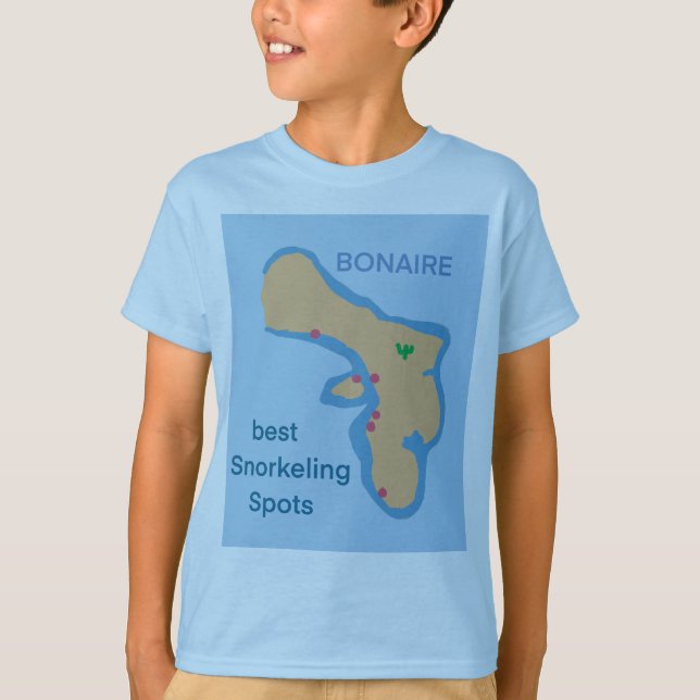 T-shirt Meilleurs spots de snorkeling et de plongée sur bo (Devant)