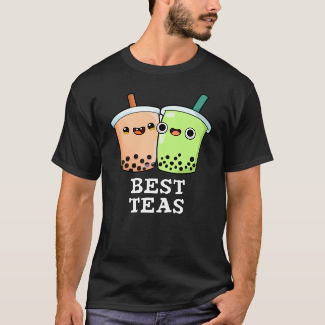 T-shirt Meilleurs Thés Drôle Besoins Boba Tea Pun Dark BG (Devant)