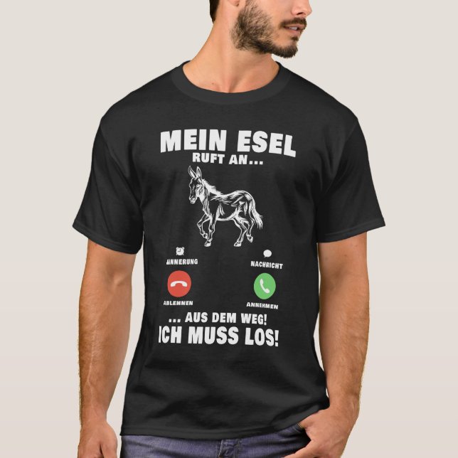 T-shirt Mein Esel ruft and Maultier Landwirt Bauer Muli (Devant)