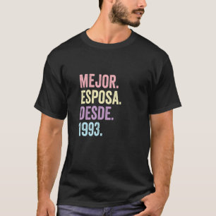 T-shirt Mejor Esposa Desde 1993 29e anniversaire de Mariag