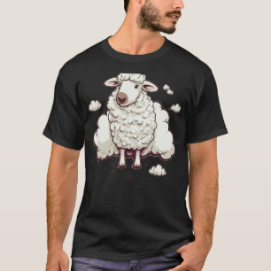 T-shirt Mélange animal amoureux des moutons sur les mouton