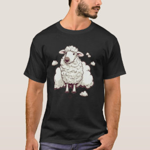 T-shirt Mélange animal amoureux du mouton sur le mannequin