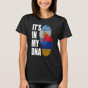 T-shirt Mélange Arménien Et Argentin Drapeau Dna Héritage