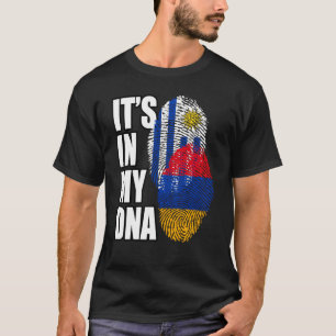T-shirt Mélange Arménien Et Uruguayen Drapeau Adn Patrimoi
