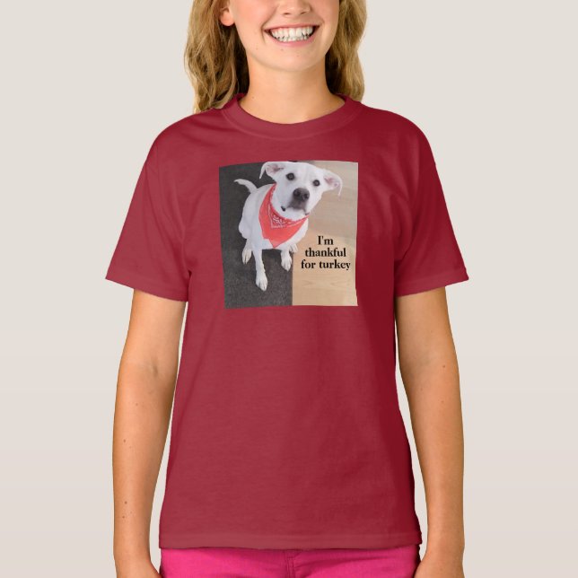 T-shirt Mélange blanc Labrador Mix Chien Thanksgiving T-sh (Devant)