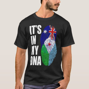 T-shirt Mélange D'ADN Australien Et Djibouti Patrimoine Du