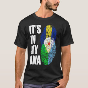 T-shirt Mélange D'ADN De La Barbade Et De Djibouti Patrimo