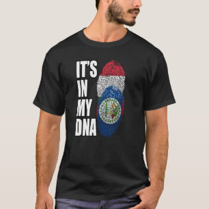 T-shirt Mélange D'ADN Hongrois Et Bélizien Patrimoine Du D