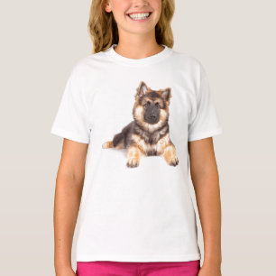 T-shirt Mélange de berger allemand de Collie Bordure